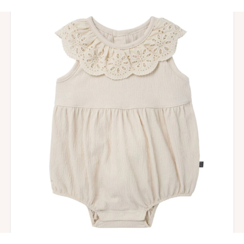 Baby Girls Whitecap Gray Lace Ruffle Bubble Romper – Gerber Childrenswear
