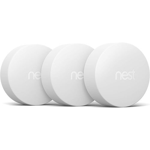 Google Nest Temperature Sensor 3 Count Pack - Nest Thermostat Sensor - Nest Sensor That Works with Nest Learning Thermostat and Nest Thermostat E - Smart Home