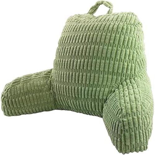Reading Pillows for Sitting in Bed Adult, Back Rest Pillow for Sitting Up in Bed and Couch, Back Support Chair Pillow Support for Adult Backrest Pillows for Reading (Sage Green 21 Inch)