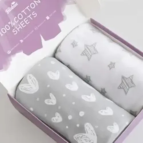 Bassinet Sheets Fit for Graco Pack 'n Play Day2Dream Travel Bassinet(not playard), 2 Pack, 100% Jersey Cotton Fitted Sheets