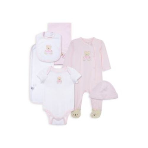 Girl's Sweet Bear Six Piece Gift Box Set - Baby
