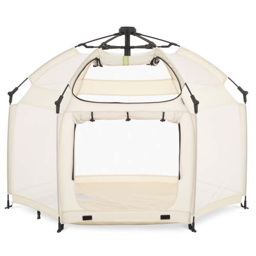 Dream On Me Pop Up Children Playpen, Easy Set-Up- Indoor Play House and Outdoor Play Tent with Canopy Cover, French White
