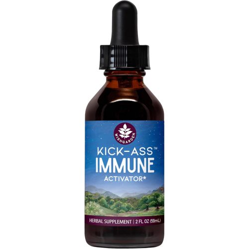 WishGarden Herbs Kick-Ass Immune Activator - Herbal Immunity Support Supplement for Adults, Plant-Based Immune Booster & Immune Defense w/Echinacea & Goldenseal, Rapid Immunity Boost Formula, 2oz