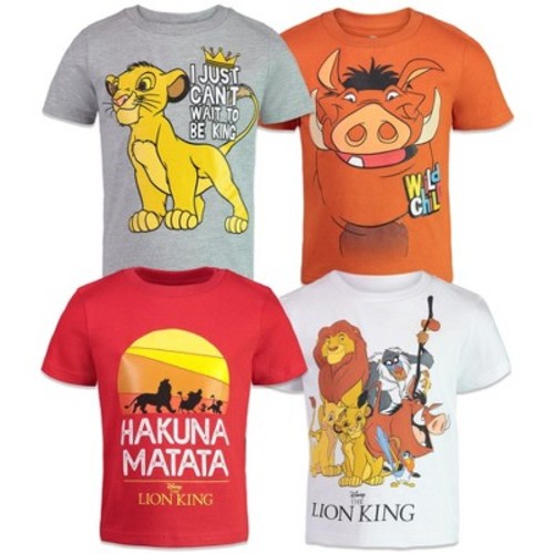 Disney Lion King Simba Nala Timon Infant Baby Boys - 4 Pack T-Shirts 18 Months