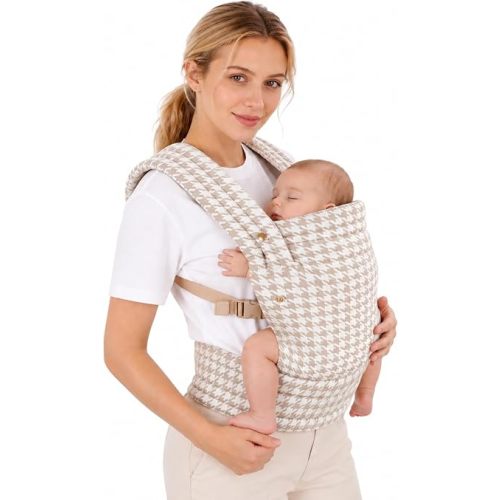 Houndstooth Cotton Cozy Baby Carrier, 11–44 lbs, Ergonomic
