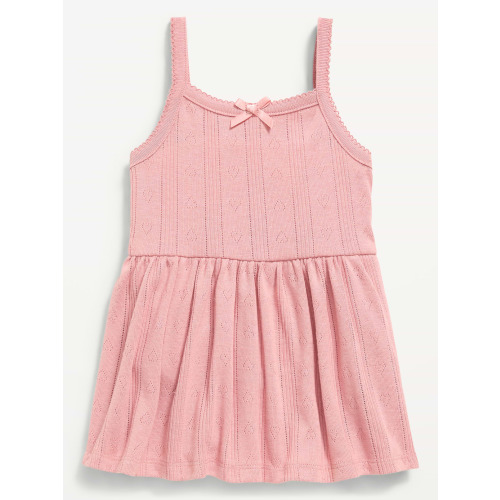 Printed Pointelle-Knit Bodysuit Dress for Baby