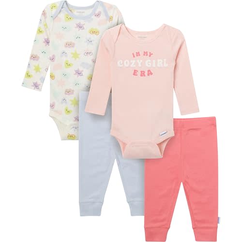 Onesies Brand Baby Boys & Girls 4 Piece Bodysuits and Pants