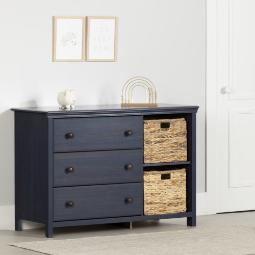 South Shore Cotton Candy 3-Drawer Dresser with Storage Baskets & Reviews | Wayfair