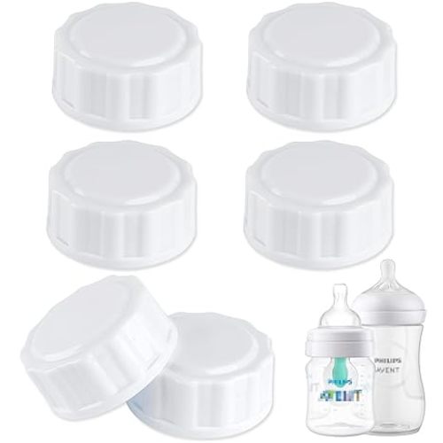 (6-PCs) Travel Bottle Caps Compatible with Avent Bottles, Bottle Lids Replacement