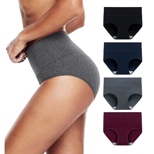 Womens Underwear High Waistd Panties Postpartum Cotton Full Briefs Multipack