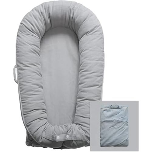 Deluxe Lounger Cover | 100% Cotton Baby Lounger Extra Cover for Dockatot Deluxe | Hypoallergenic Infant Baby Nest Replacement | Cover Only (Gainsboro_Corduroy)