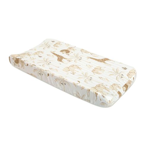 Kendi Quilted Safari Changing Pad Cover | Crane Baby
