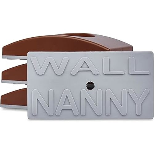 Wall Nanny - Baby Gate Wall Protector (Made in USA) Protects Walls and Doorways from Pet Gates - for Pressure Mounted Indoor Safety Baby Gates - Brown