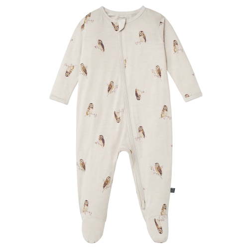 Modern Moments by Gerber Neutral Two-Way Zip Viscose Sleep ´N Play Footed Pajama , Sizes Newborn - 6/9 Months