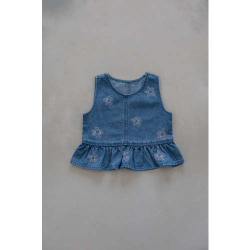 Denim Top | Flower