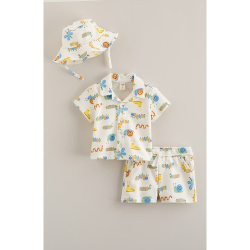 Shirt, Shorts & Hat Set, 6M