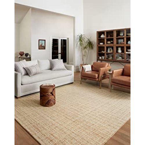 Chris Loves Julia x Loloi Polly Collection POL-03 Straw / Ivory 5'-0" x 7'-6" Area Rug