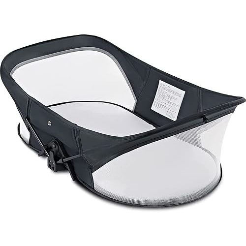 Soobaby Portable Travel Pod with Mosquito Net and Sunshade Canopy,Lightweight Washable,Gray