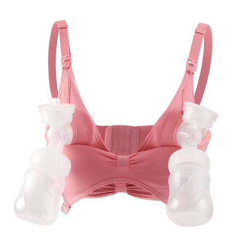 Hands Free Pumping Bra - Comfortable Breathable Nursing Bra U Shape Bra Extender Adjustable Straps Compatible with All Breast Pumps Easy to Clean for Postpartum Breastfeeding Use