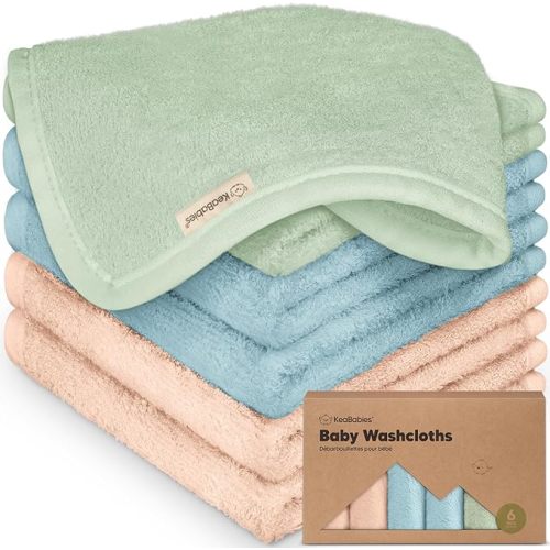 6-Pack Soft Baby Washcloths (White)