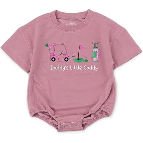 Daddy's Little Caddy Outfit Girl Baby Romper-One Year 1st 6-12 Months Bodysuit Bubble Gifts Newborn Toddler Infant