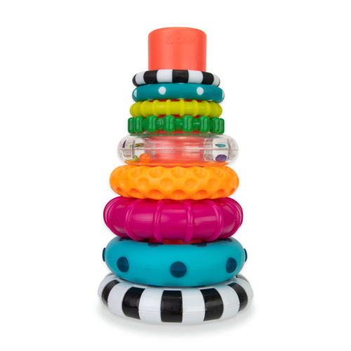 Sassy Stacks of Circles Stacking Ring STEM Learning Toy, 9 Piece Set, Age 6+ Months - Sassy Stacks of Circles Stacking Ring STEM Learning Toy, 9 Piece Set, Age 6+ Months