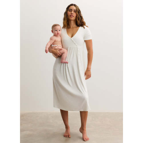 The Softest Rib Side Seam Nursing Maxi Dress