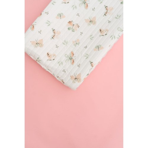 Parker Butterfly Cotton Quilted Change Pad Cover