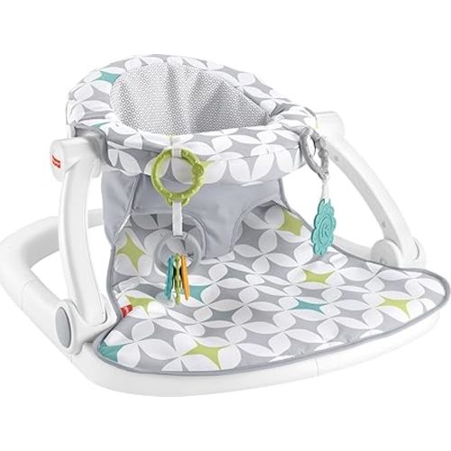 Fisher-Price Portable Baby Chair Sit-Me-Up Floor Seat with Developmental Toys & Machine Washable Seat Pad, Starlight Bursts