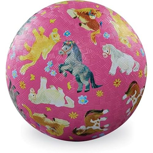 Crocodile Creek Playground Ball - Durable Rubber Ball for Kids Ages 3 and Up - Bouncy Inflatable Ball for Kickball, Indoor Games, and Outdoor Sports - PVC-Free
