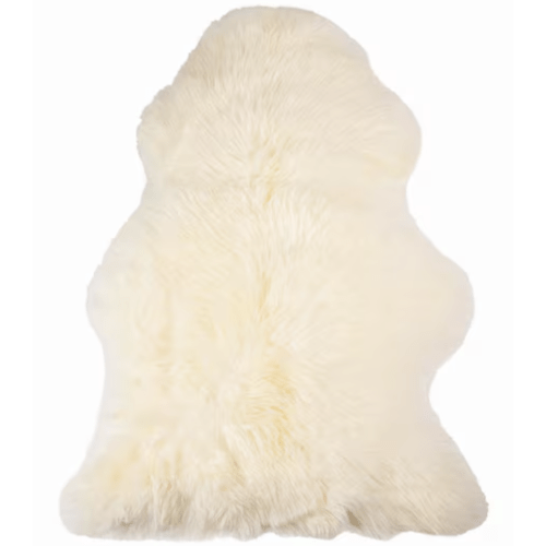 Milan Ivory 2 ft. x 3 ft. Shearling Single Sheepskin Area Rug
