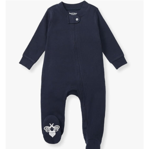 Burt's Bees Baby Boys Sleep and Play PJs, 100% Organic Cotton One-Piece Zip Front Romper Jumpsuit Pajamas