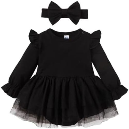 Magic Park 0-18M Infant Bodysuit Tutu Dress Baby Girl Romper Dress Toddler Solid Color Tulle Skirt Baptism Holidays Outfits