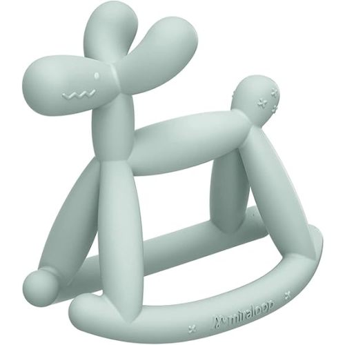 Baby Teething Toys, Food Grade Baby Teether Toys for Babies 3 6 12 18 Months, Jellydog Silicone Teethers Toddlers Chew Toys BPA Free Baby Gift (Mint Green)