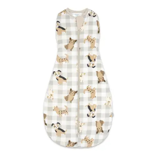 Bilbi Swaddle Organic Dog Check 2.5 Tog Size 0-3 Months | Baby Bunting AU
