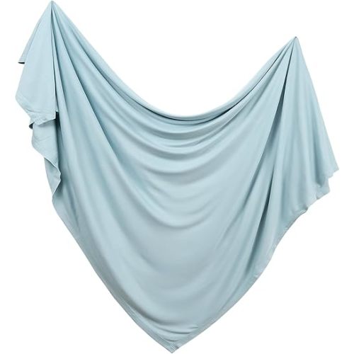 PurComfy Supersoft Swaddle Blanket, Premium Bamboo Viscose Baby swaddling Blankets for Newborns, Lightweight & Breathable Swaddle Blankets for Boys and Girls, 47” x 47”, Neutral Baby Essentials