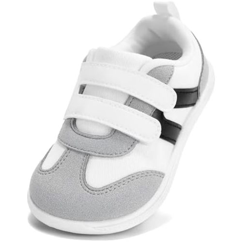 Toddler Wide Toe Box Barefoot Shoes for Boys & Girls Zero Drop Sneakers Little Kids Tennis Running Casual Shoes Baby First Walking Non-Slip Shoe Lightweight Comfort Outdoor Activities