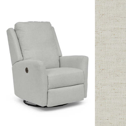 Storytime by Best Chairs Heatherly Power Swivel Glider Recliner  - Snow 28567
