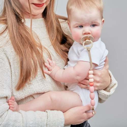 Rose Teether Clip - January Moon | Maisonette