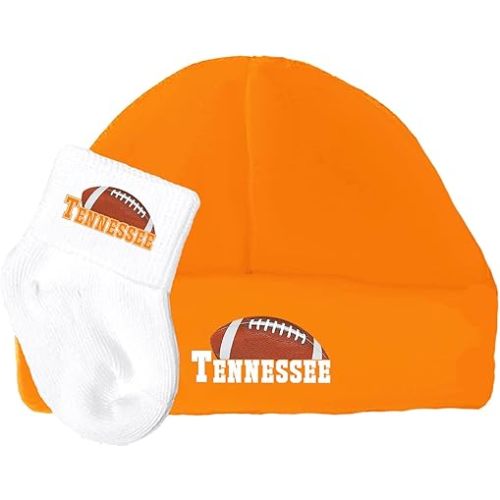 Football LOGO Baby Cap and White Socks for Tennessee Fans
