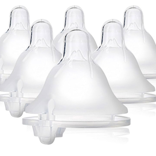 Evenflo Feeding Balance + Wide Neck BPA-Free Silicone Medium Flow Baby Bottle Nipple - 3 Months+, 6ct