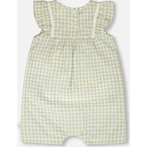 Romper, Green Gingham - Deux par Deux | Maisonette