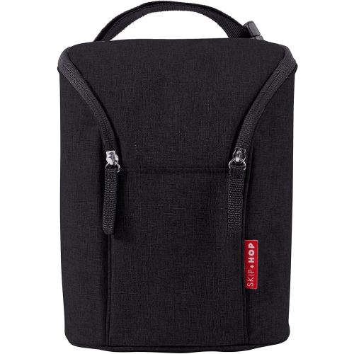 Skip Hop Baby Breastmilk Cooler Insulated Bottle Bag, Grab & Go, Black