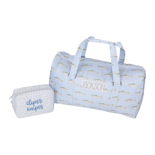 Monogrammed Personalized Nylon Duffle Barrel Bag, Preppy Children's Travel Bag, Ballet Sports, Sleepovers Daycare, Toddler Weekend Overnight
