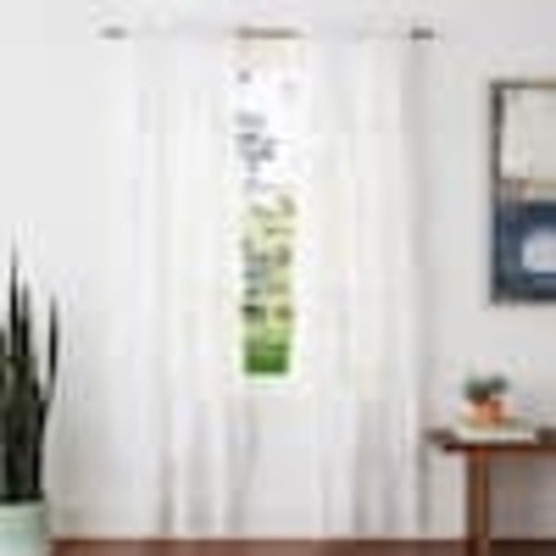 Dainty Home Crisp White Ruffle Rod Pocket Light Filtering Curtain - 76 in. W x 84 in. L (Set of 2) CARN8084WH