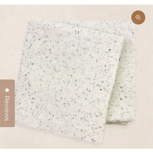 Knit Blanket - Cream Speckle