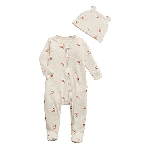 GAP unisex-baby One-piece Zipper Outfit Set With Hat