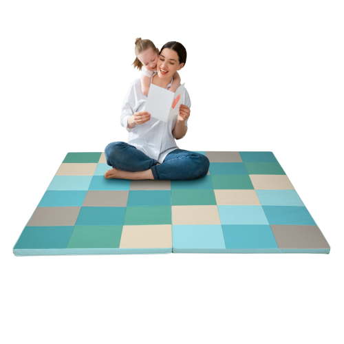 Infans 58" Toddler Foam Play Mat Baby Folding Activity Floor Mat Home Daycare School