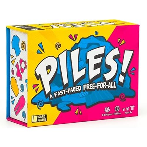 Piles – Card Games – Family Games – for Kids 8 and Up – for Adults – Family Game Night – Travel & Memory Game – Party Games – 10 Mins