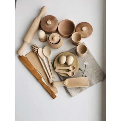 Kitchen play set Play kitchen Wooden baby toys Montessori toys Wooden toys Toy kitchen Play kitchen accessories Wooden plates Pretend play
        , 
          Wood set only
